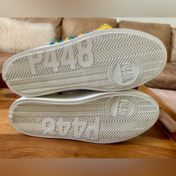 P448 Skate High Top Lisa Rainbow Sneakers - Picture 12 of 13